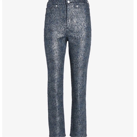 Express Super High Rise Slim Metallic Jeans- NWT- 10 - Picture 11 of 15